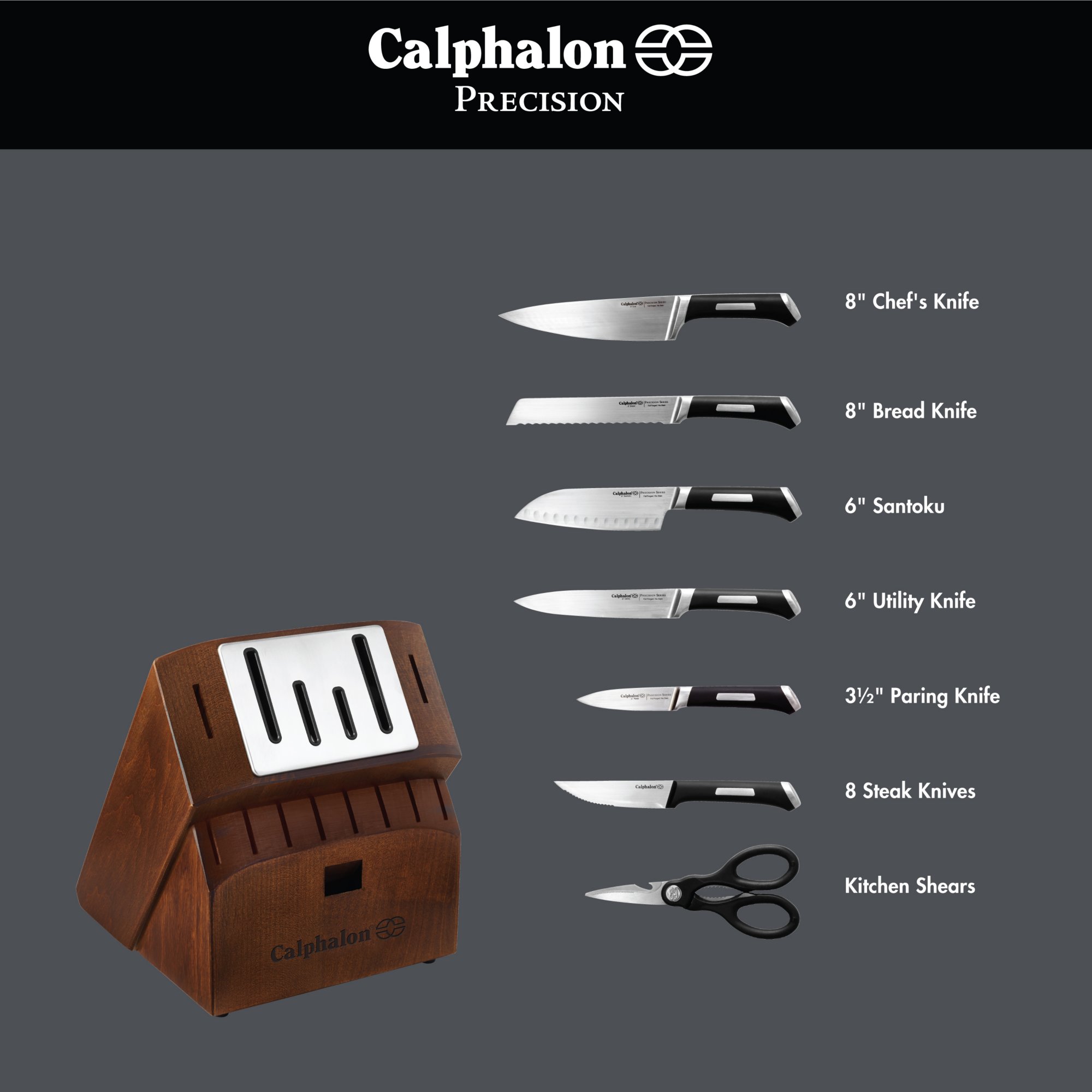 Calphalon Precision SelfSharpening 15pc. Cutlery Set CalphalonUSAStore